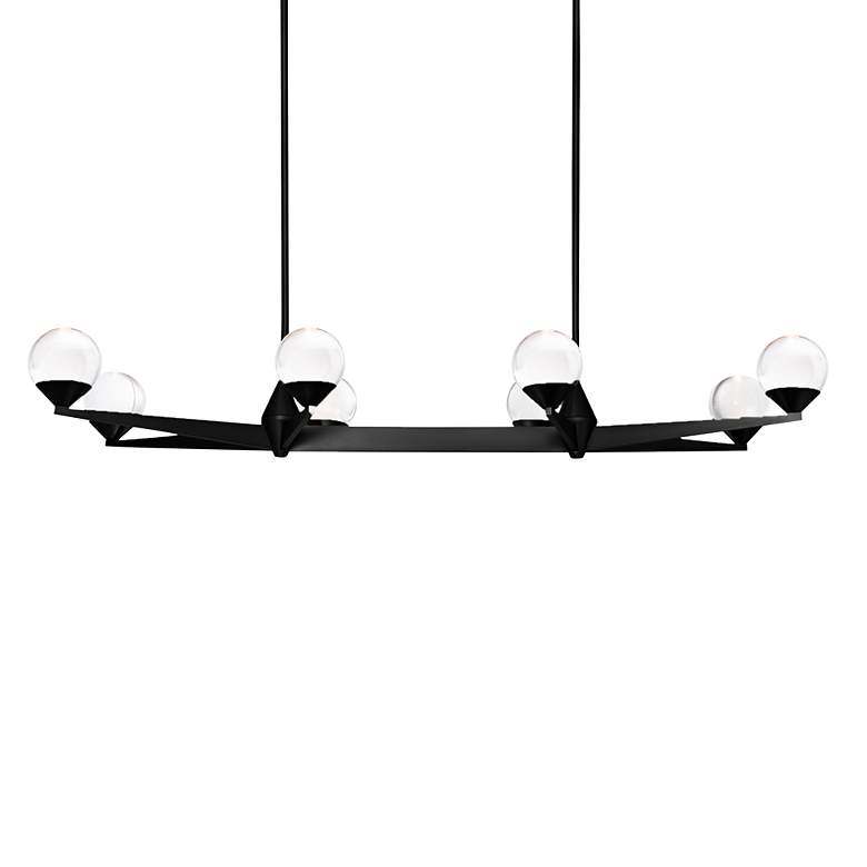 Image 2 Double Bubble 44" Wide Black LED Island Chandelier
