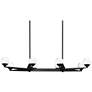 2_Double Bubble 44" Wide Black LED Island Chandelier