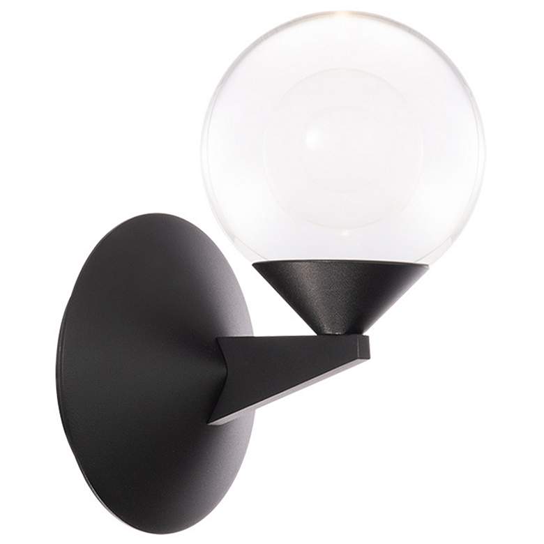 Image 1 Double Bubble 7.75"H x 6.13"W 1-Light Wall Sconce in Black