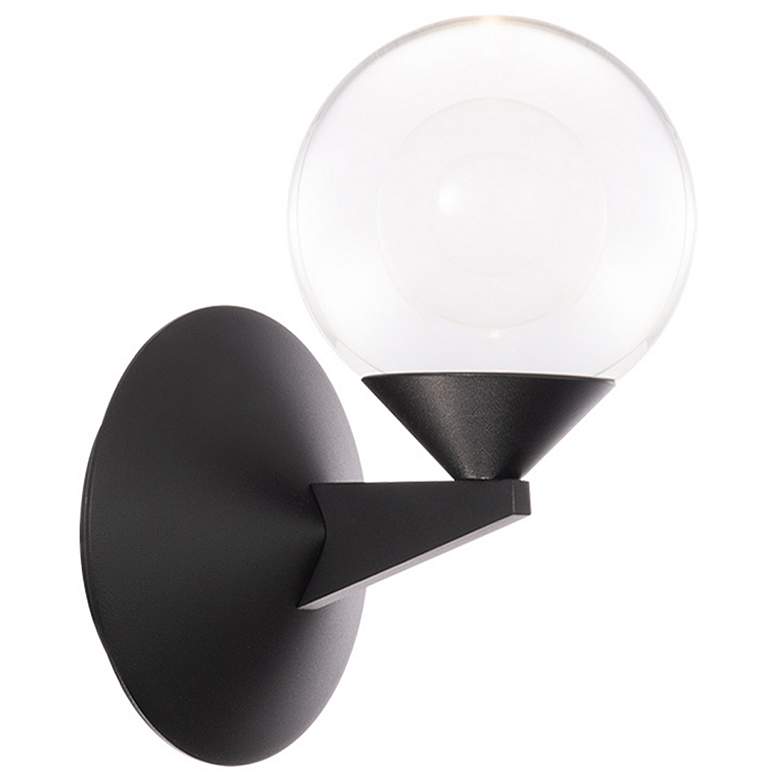 Image 2 Double Bubble 7.75"H x 6.13"W 1-Light Wall Sconce in Black