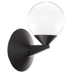 Double Bubble 7.75&quot;H x 6.13&quot;W 1-Light Wall Sconce in Black