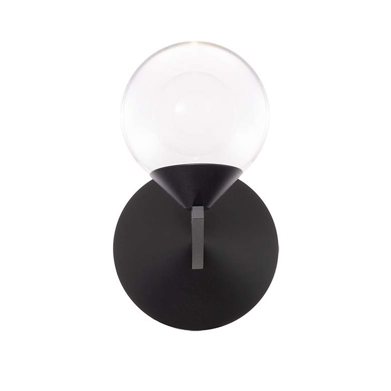 Image 3 Double Bubble 7.75"H x 6.13"W 1-Light Wall Sconce in Black more views