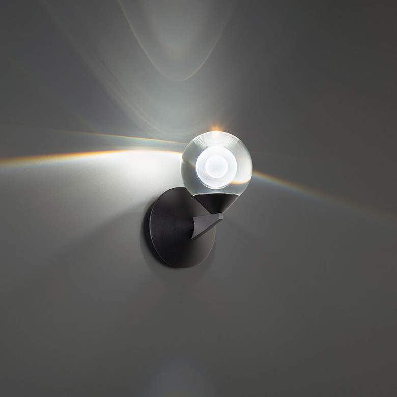 Image 4 Double Bubble 7.75"H x 6.13"W 1-Light Wall Sconce in Black more views