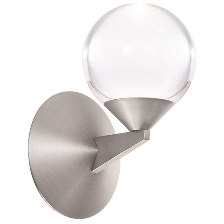 Image 1 Double Bubble 7.75"H x 6.13"W 1-Light Wall Sconce in Satin Nickel