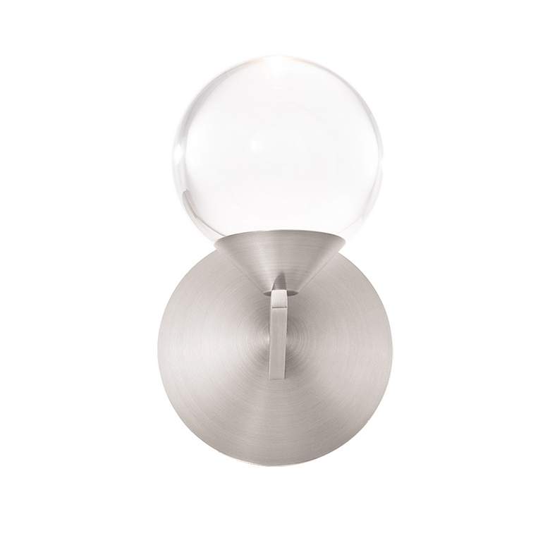 Image 3 Double Bubble 7.75"H x 6.13"W 1-Light Wall Sconce in Satin Nickel more views