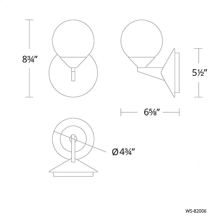 Image 5 Double Bubble 7.75"H x 6.13"W 1-Light Wall Sconce in Satin Nickel more views