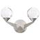 Double Bubble 8.63"H x 6.5"W 2-Light Wall Sconce in Satin Nickel