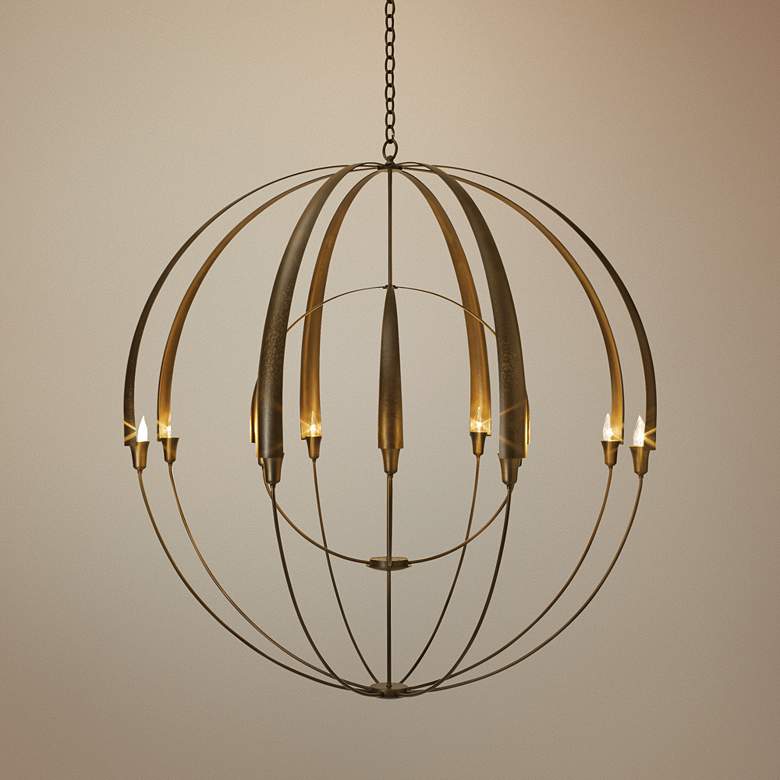 Image 1 Double Cirque 48 1/4" Wide Dark Smoke 12-Light Chandelier
