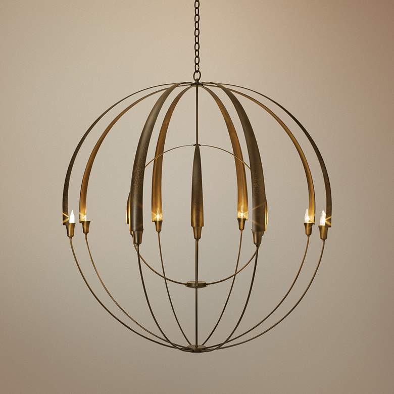 Image 1 Double Cirque 48 1/4 inch Wide Dark Smoke 12-Light Chandelier