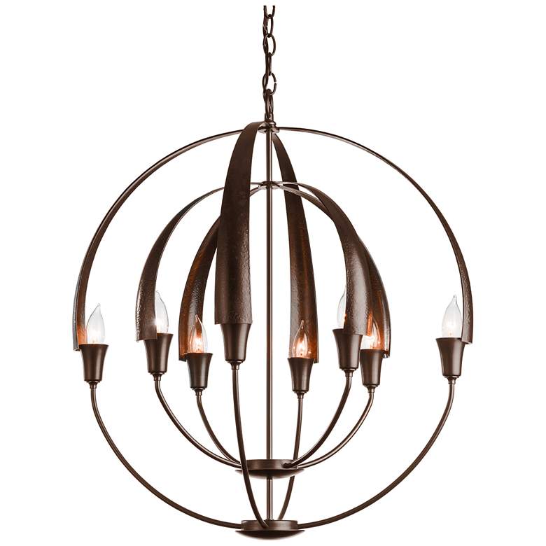 Image 1 Double Cirque Bronze Chandelier With