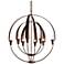 Double Cirque Bronze Chandelier With