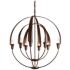 Double Cirque Bronze Chandelier With
