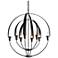 Double Cirque Chandelier - Black Finish