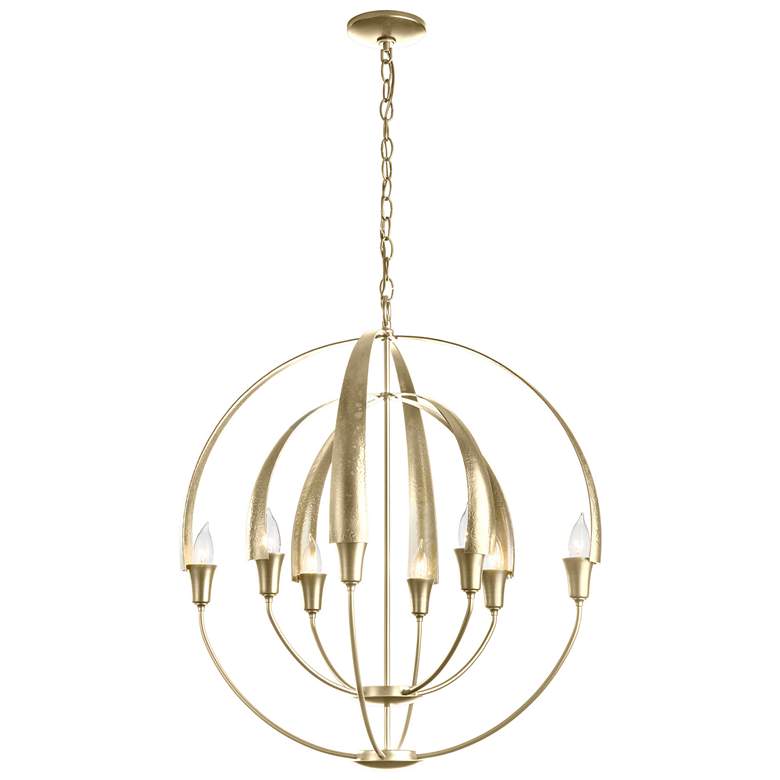 Image 1 Double Cirque Chandelier - Modern Brass Finish