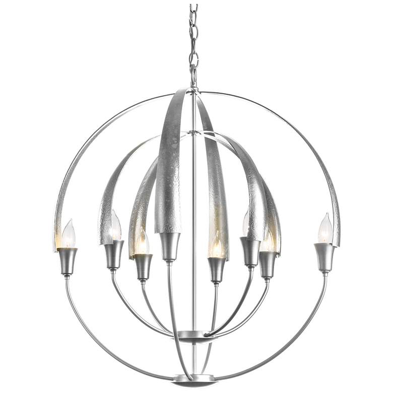 Image 1 Double Cirque Chandelier - Sterling Finish