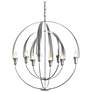 Double Cirque Chandelier - Sterling Finish