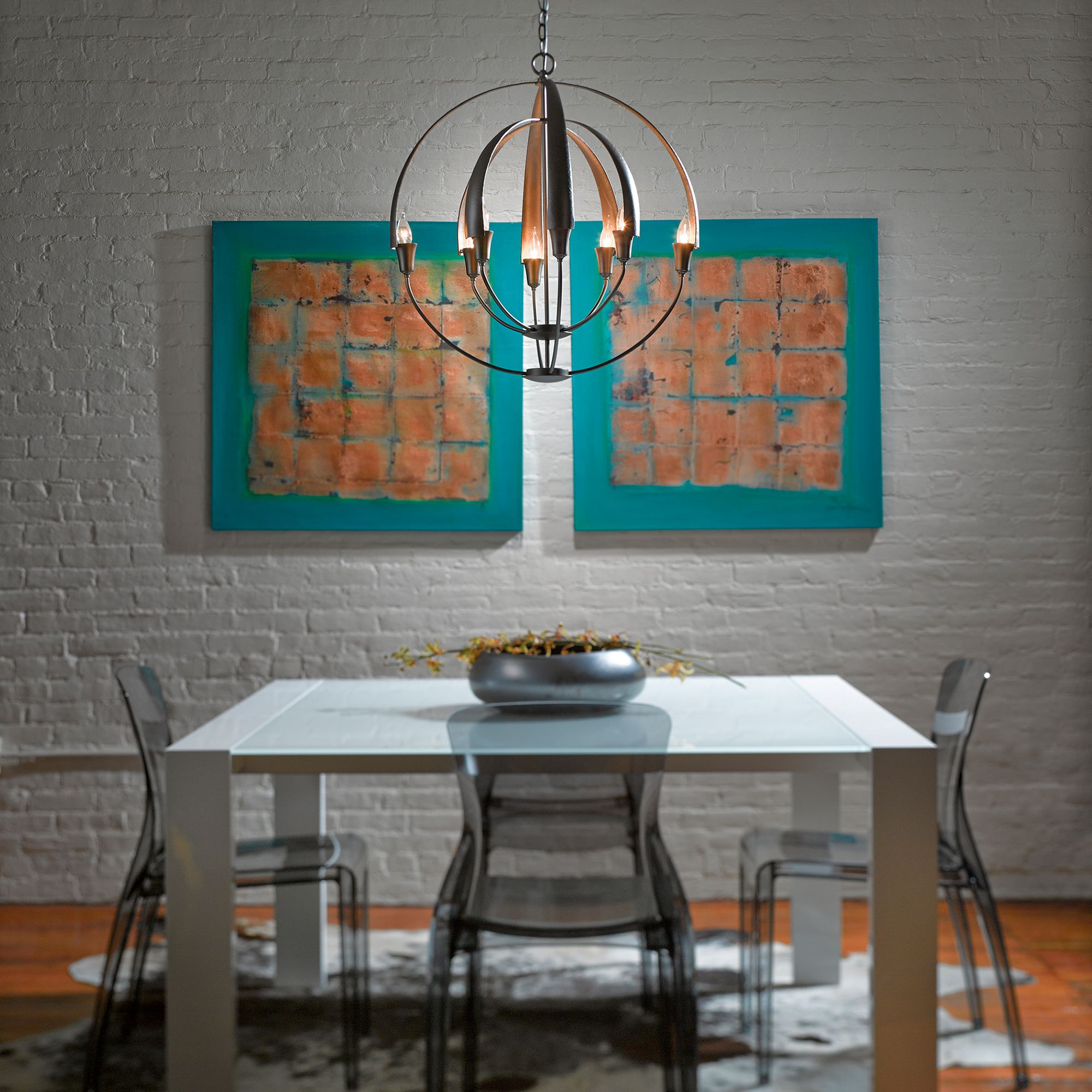 Image 5 Double Cirque Dark Smoke Chandelier With - Made to Order more views