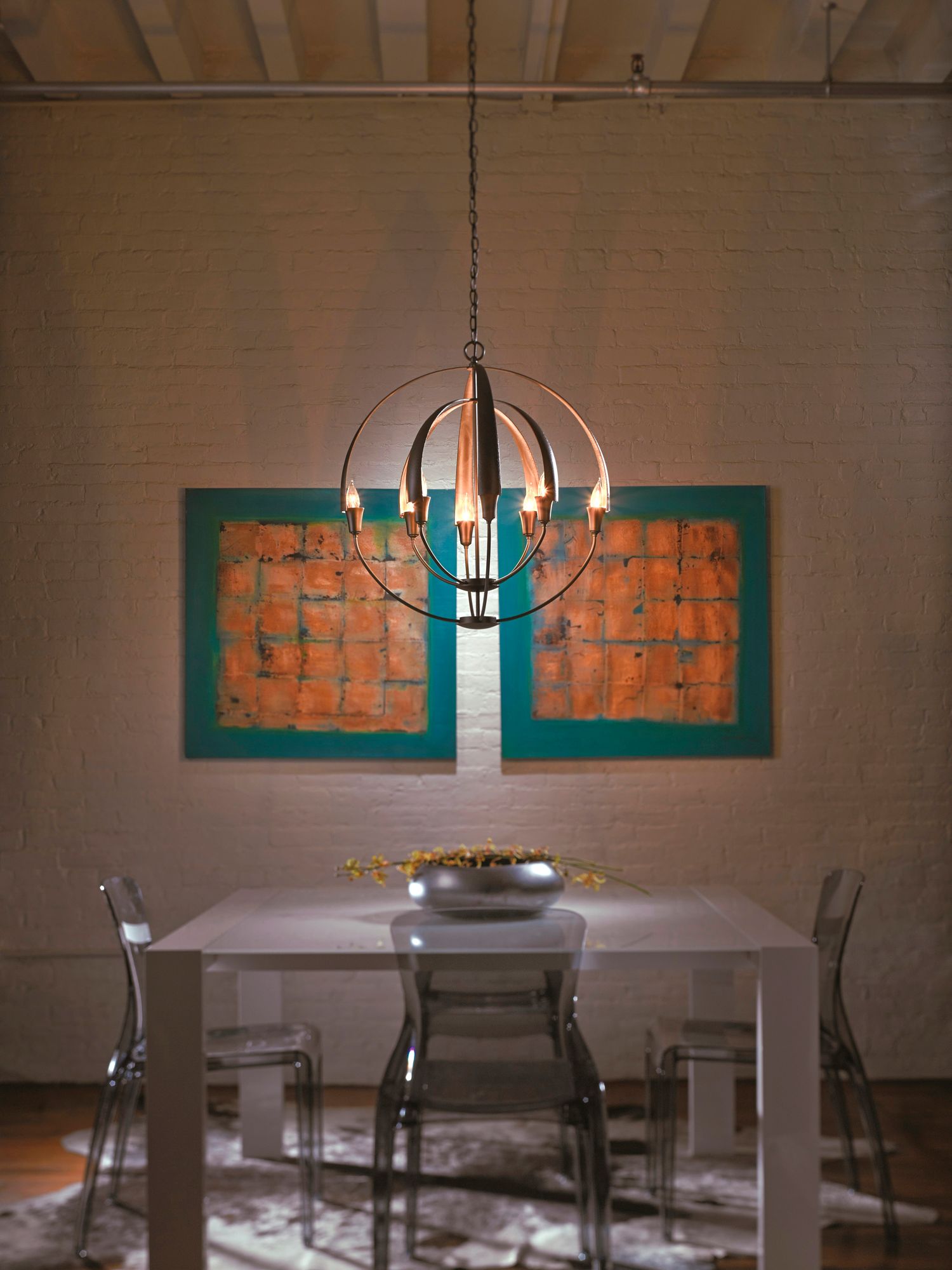 Image 7 Double Cirque Dark Smoke Chandelier With - Made to Order more views