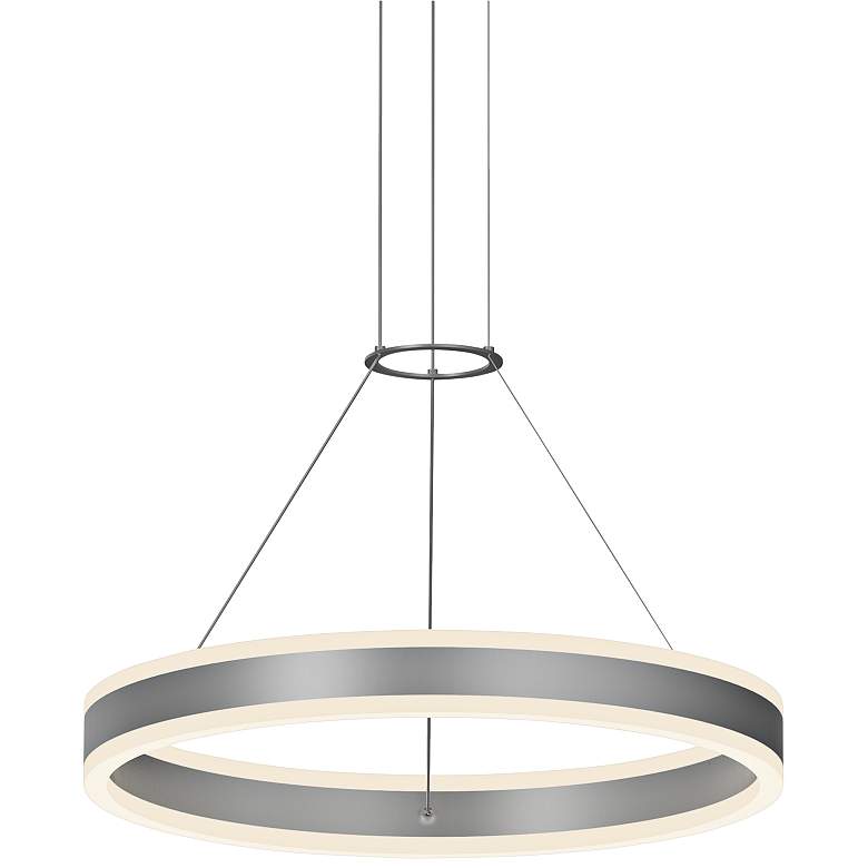 Image 1 Double Corona&#8482; 23 3/4 inchW Aluminum 2-Light LED Pendant