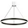 Double Corona 31.25" Wide 2-Light Satin Black LED Pendant