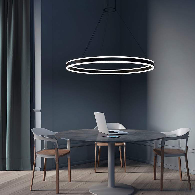 Image 4 Double Corona 48" LED Ring Pendant more views