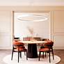 5_Double Corona 60"Wide LED Ring Pendant Bright Satin Aluminum 240" Cable more views