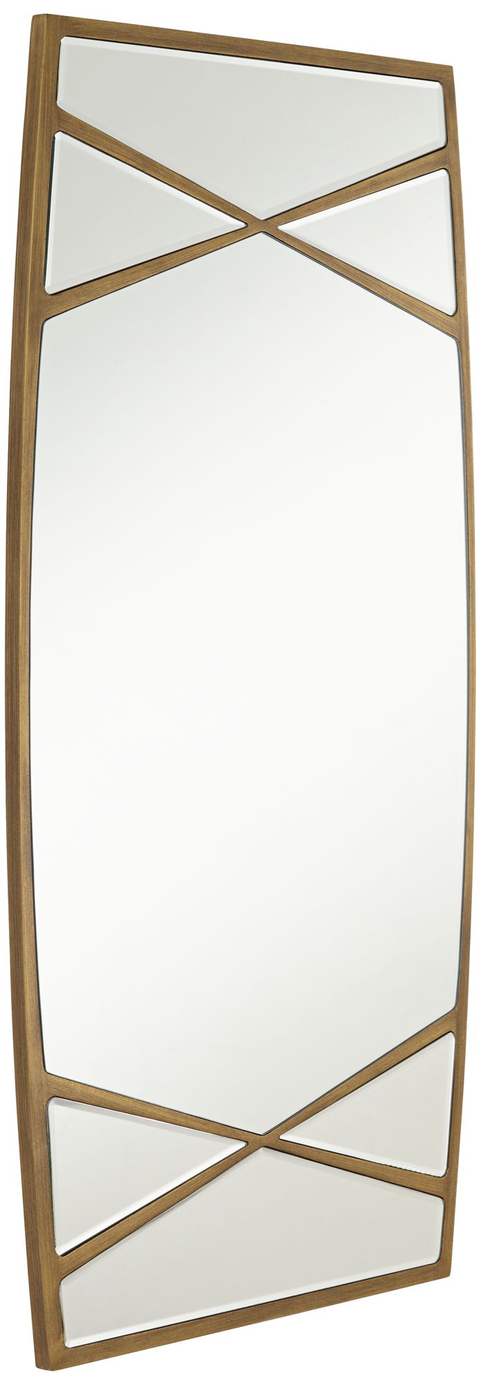 Image 5 Double Cross Gold 23 1/4" x 42" Rectangular Wall Mirrors Set of 2 more views