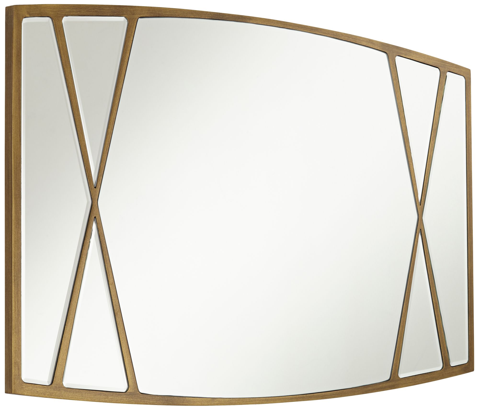 Image 6 Double Cross Gold 23 1/4" x 42" Rectangular Wall Mirrors Set of 2 more views