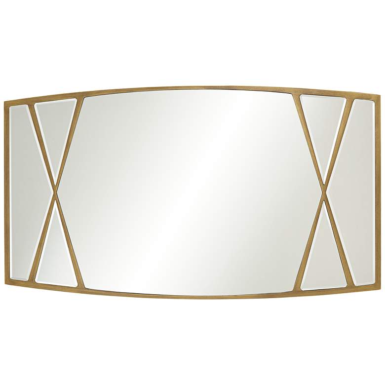 Image 4 Double Cross Gold 23 1/4" x 42" Rectangular Wall Mirrors Set of 2 more views