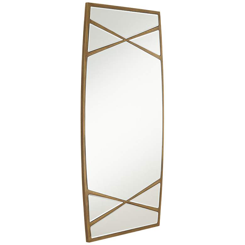 Image 5 Double Cross Gold 23 1/4" x 42" Rectangular Wall Mirrors Set of 2 more views
