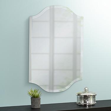 Double Crown Frameless 30" High Beveled Wall Mirror