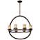 Double Glass 31 1/2" Wide Oil-Rubbed Bronze Chandelier