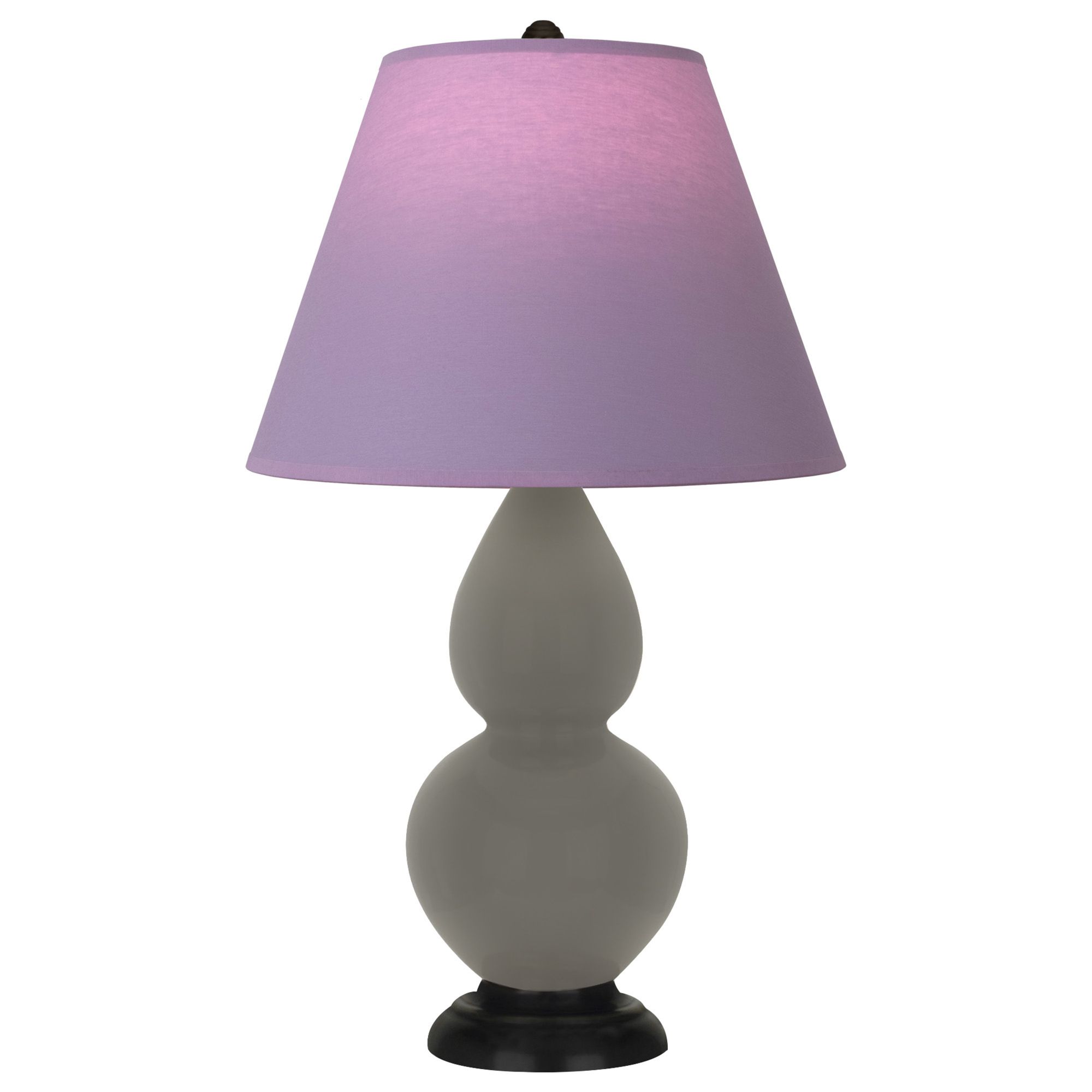 Image 2 Double Gourd 22.75"H Ash And Bronze Lamp w/ Lavender And Plum Shade more views