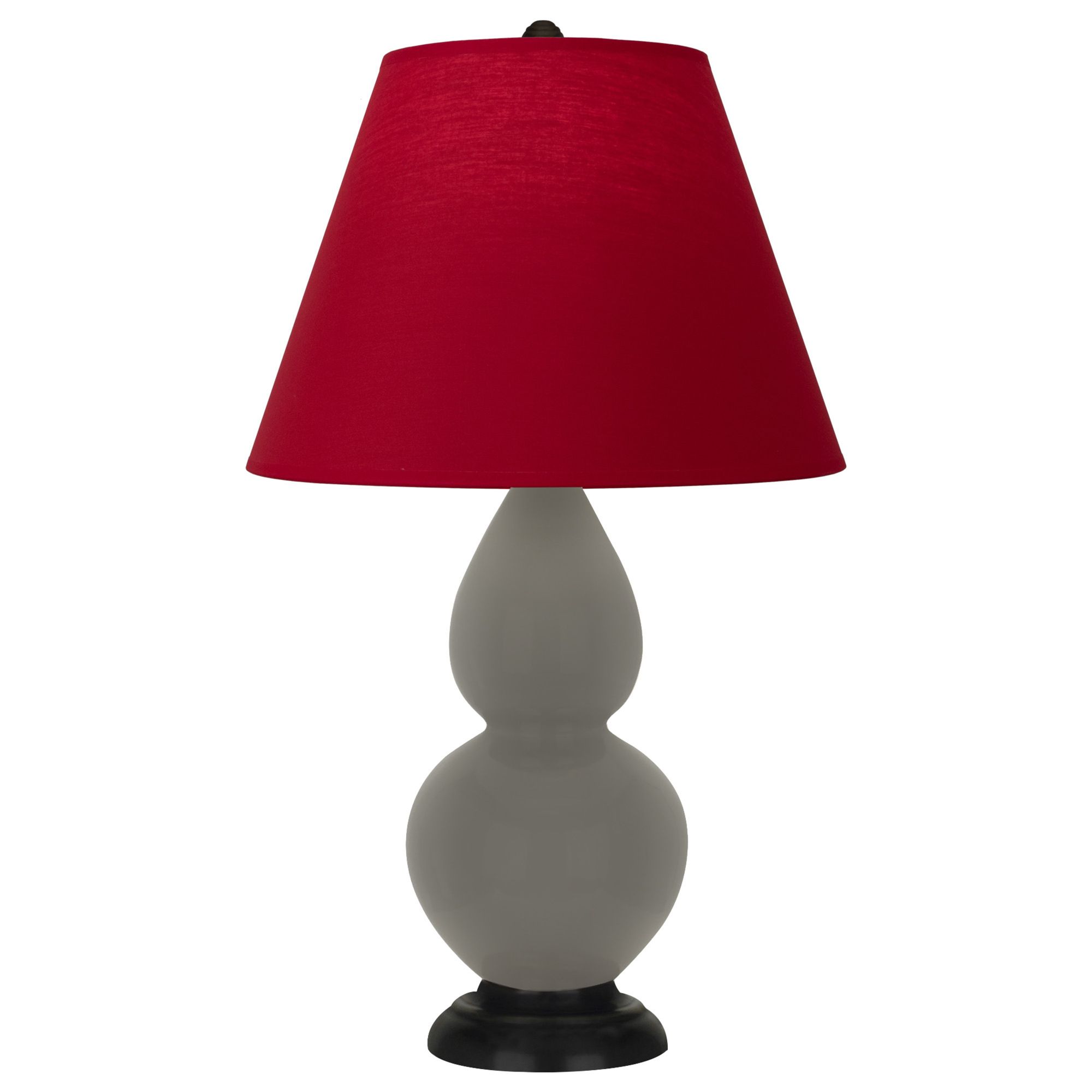 Image 2 Double Gourd 22.75"H Ash And Bronze Lamp w/ Rose And Ink Shade more views