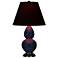 Double Gourd 22.75"H Blue And Bronze Accent Lamp w/ Ink And Rose Shade