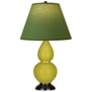 Double Gourd 22.75"H Citron And Bronze Lamp w/ Tea And Taupe Shade