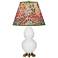 Double Gourd 22.75"H Daisy And Brass Accent Lamp w/ Fall Floral Shade