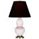 Double Gourd 22.75"H Daisy And Brass Accent Lamp w/ Ink And Rose Shade