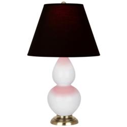 Double Gourd 22.75"H Daisy And Brass Accent Lamp w/ Ink And Rose Shade