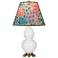 Double Gourd 22.75"H Daisy And Brass Accent Lamp w/ Spring Shade