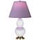 Double Gourd 22.75"H Daisy And Brass Lamp w/ Lavender And Plum Shade