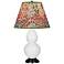 Double Gourd 22.75"H Daisy And Bronze Accent Lamp w/ Fall Floral Shade