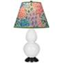 Double Gourd 22.75"H Daisy And Bronze Accent Lamp w/ Spring Shade
