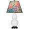 Double Gourd 22.75"H Daisy And Bronze Accent Lamp w/ Spring Shade