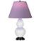 Double Gourd 22.75"H Daisy And Bronze Lamp w/ Lavender And Plum Shade