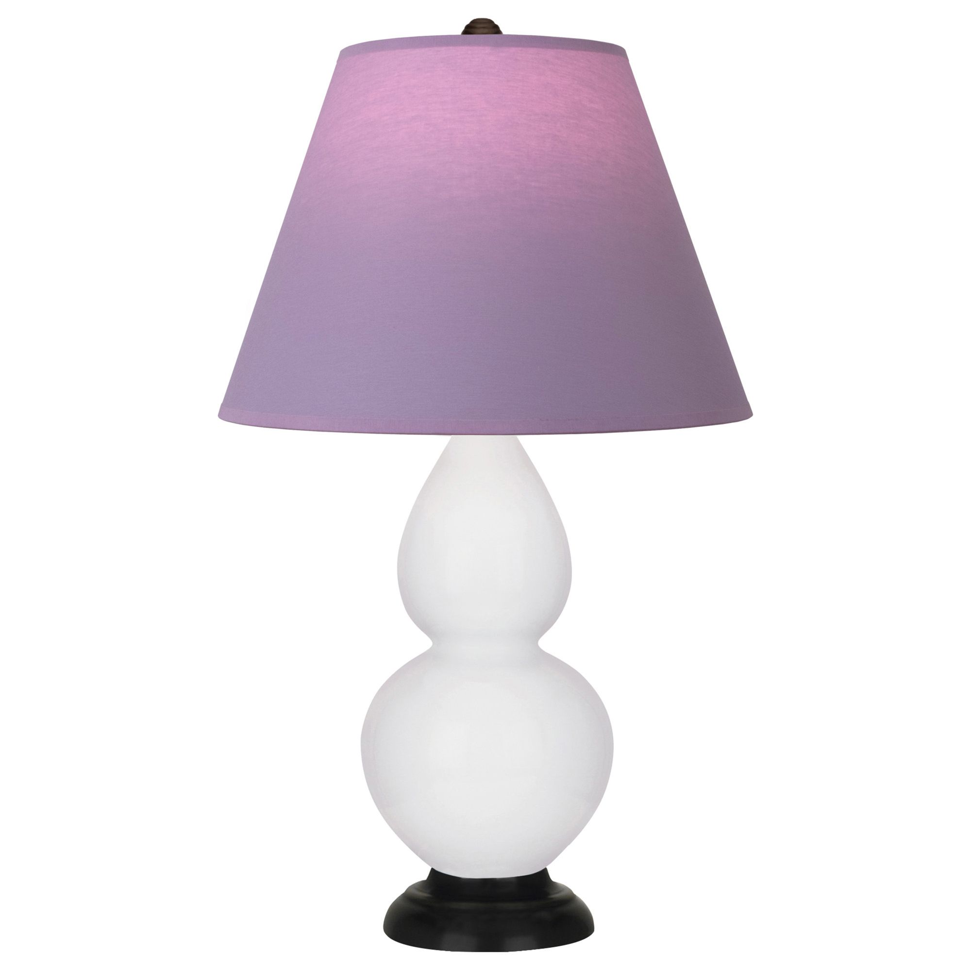 Image 2 Double Gourd 22.75"H Daisy And Bronze Lamp w/ Lavender And Plum Shade more views