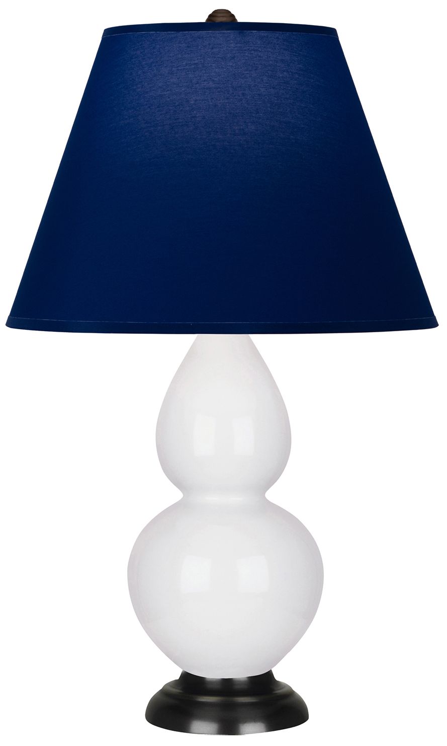 Double Gourd 22.75"H Daisy And Bronze Lamp w/ Navy And Gray Made to Order