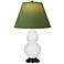 Double Gourd 22.75"H Daisy And Bronze Lamp w/ Tea And Taupe Shade