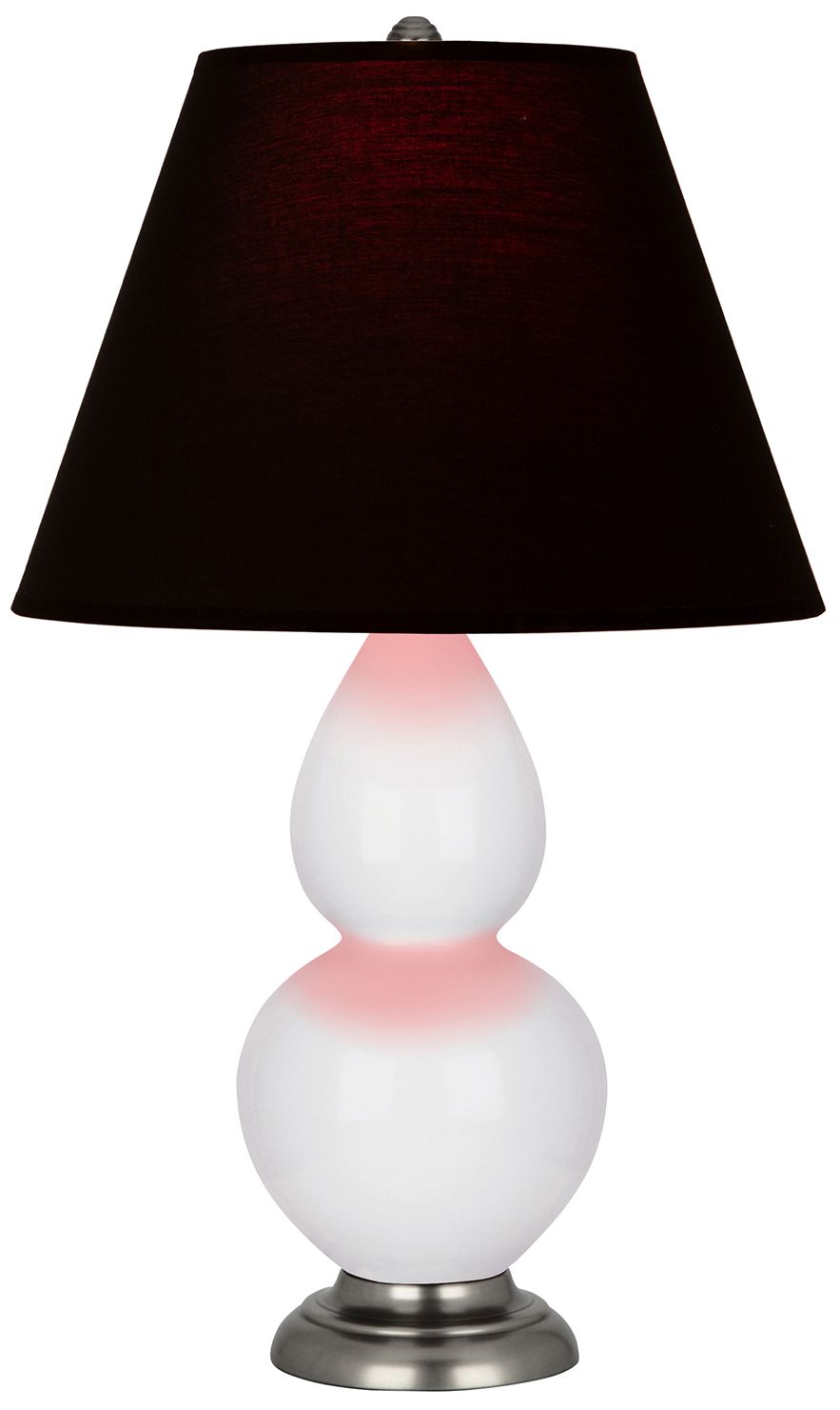 Double Gourd 22.75"H Daisy And Silver Lamp w/ Ink And Rose Made to Order