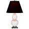 Double Gourd 22.75"H Daisy And Silver Lamp w/ Ink And Rose Shade